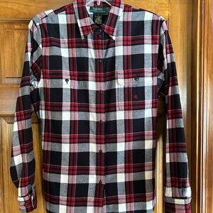 Lauren Ralph Lauren Red Black White Checkered Shirt